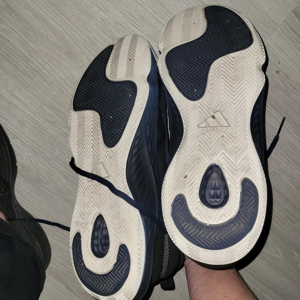 Adidas Adizero Mens Basketball Shoes Navy White Athletic Sneakers‎ 15 athleisure